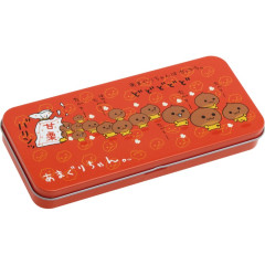 Japan San-X Tin Pencil Case - San-X Universe Amaguri-chan Red