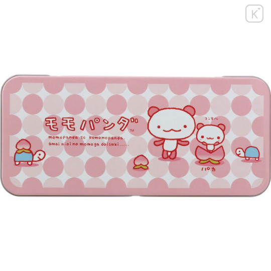 Japan San-X Tin Pencil Case - San-X Universe Momo Panda - 2