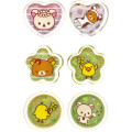 Japan San-X Sparkly Marble Sticker Flakes - Kiiroitori & Korilakkuma & Rilakkuma : Clover Green - 2