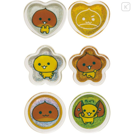 Japan San-X Sparkly Marble Sticker Flakes - Amaguri-chan - 2