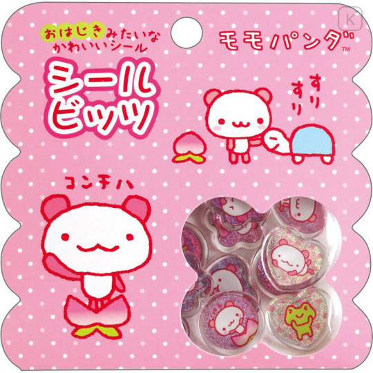 Japan San-X Sparkly Marble Sticker Flakes - Momo Panda - 1