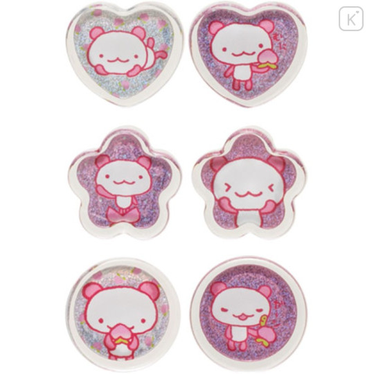 Japan San-X Sparkly Marble Sticker Flakes - Momo Panda - 2