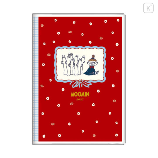 Japan Moomin B6 Monthly Schedule Book - Hattifatteners & Little My : Red 2027 - 1