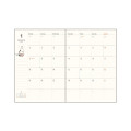Japan Moomin B6 Monthly Schedule Book - Hattifatteners & Little My : Red 2027 - 2