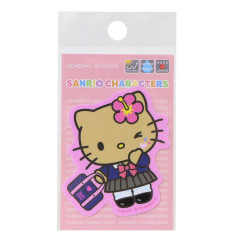 Japan Sanrio Vinyl Sticker - Hello Kitty : Gogo Gal Collection Tan Sunburned