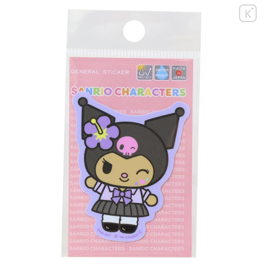 Japan Sanrio Vinyl Sticker - Kuromi : Gogo Gal Collection Tan Sunburned - 1