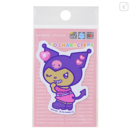 Japan Sanrio Vinyl Sticker - Kuromi : Heisei Pop Tan Sunburned - 1