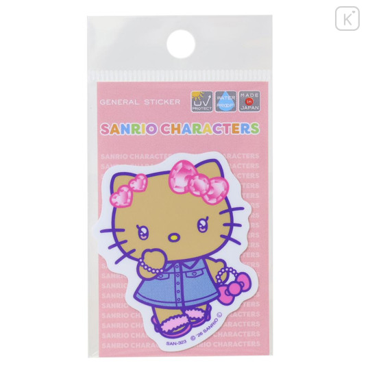 Japan Sanrio Vinyl Sticker - Hello Kitty : Heisei Pop Tan Sunburned - 1