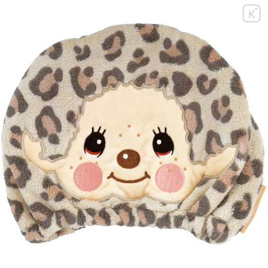 Japan Monchhichi Quick Dry Hair Cap Towel - Monchhichi-kun : Face Leopard - 1