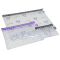 Japan Sanrio Clear Flat Pouch Set - Kuromi : Face - 2