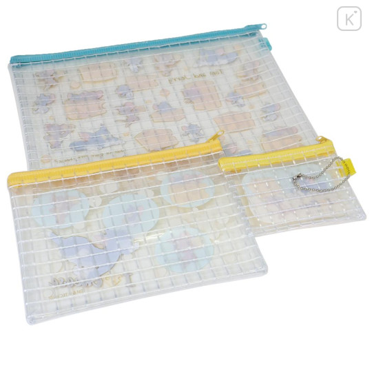 Japan Tom and Jerry Clear Flat Pouch Set - Cheese - 2