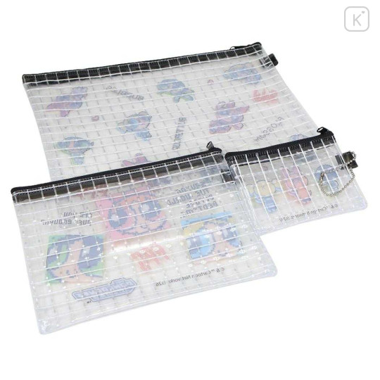 Japan The Powerpuff Girls Clear Flat Pouch Set - Pixel Art - 2