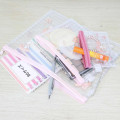 Japan Sanrio Clear Flat Pouch Set - My Melody : Pink Flower - 3