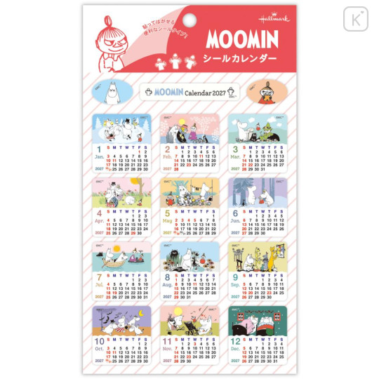 Japan Moomin Calendar Sticker - Little My & Moomintroll : Characters 2027 - 1