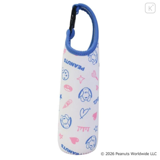 Japan Peanuts Plastic Bottle Holder Carrier - Snoopy : Thinking I Like White - 1
