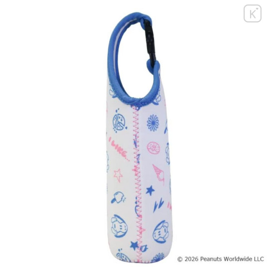 Japan Peanuts Plastic Bottle Holder Carrier - Snoopy : Thinking I Like White - 2