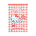 Japan Sanrio B7 Notepad - Hello Kitty & Tiny Chum : Candy Jar Grid Red - 1
