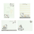 Japan Sanrio B7 Notepad - Hello Kitty & Tiny Chum : Grid Black - 3
