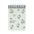 Japan Sanrio A7 Ring Memo - Hello Kitty & Tiny Chum : Grid Black - 2