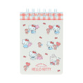 Japan Sanrio A7 Ring Memo - Hello Kitty & Tiny Chum : Grid Red - 1