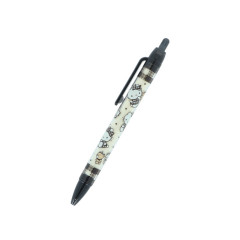 Japan Sanrio Ballpoint Pen - Hello Kitty & Tiny Chum : Grid Black