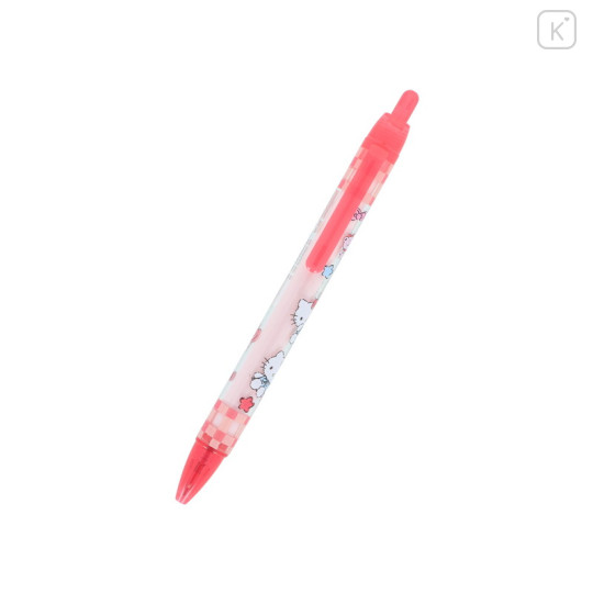 Japan Sanrio Ballpoint Pen - Hello Kitty & Tiny Chum : Grid Red - 2