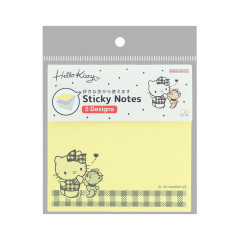 Japan Sanrio Tack Memo Sticky Notes - Hello Kitty & Tiny Chum : Grid Black