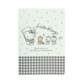 Japan Sanrio A5 Notebook - Hello Kitty & Tiny Chum : Grid Black - 1