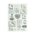 Japan Sanrio A5 Notebook - Hello Kitty & Tiny Chum : Grid Black - 2