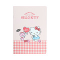 Japan Sanrio A5 Notebook - Hello Kitty & Tiny Chum : Grid Red - 1