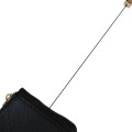 Japan Sanrio Plaid Badge Key Pass Case - Usahana : Black - 4