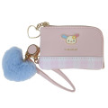 Japan Sanrio Plaid Badge Key Pass Case - Usahana : Pink - 1