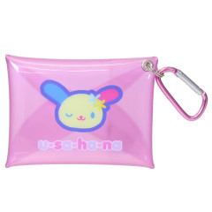 Japan Sanrio Mini Clear Pouch with Carabiner - Usahana