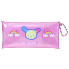 Japan Sanrio Long Clear Pouch with Carabiner - Usahana