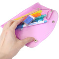 Japan Sanrio Long Clear Pouch with Carabiner - Hello Kitty : Suntanned - 3