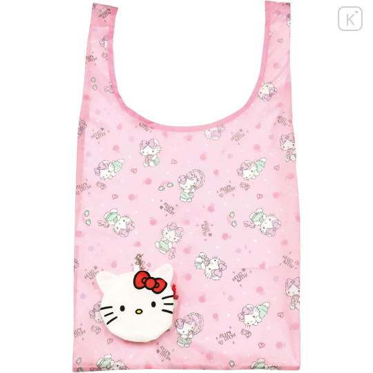 Japan Sanrio Mascot Eco Bag - Hello Kitty : Pink - 1