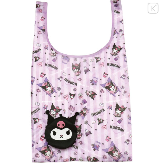Japan Sanrio Mascot Eco Bag - Kuromi : Purple - 1