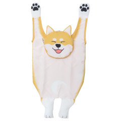 Japan Wonderful Peace Eco Shopping Bag & Mascot Pouch - Happy Dog Swinging Shiba Inu