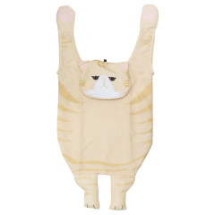 Japan Wonderful Peace Eco Shopping Bag & Mascot Pouch - Cat Swinging Cat breed Beige