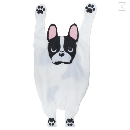 Japan Wonderful Peace Eco Shopping Bag & Mascot Pouch - Dog Swinging French Bulldog - 1
