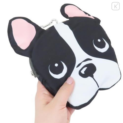 Japan Wonderful Peace Eco Shopping Bag & Mascot Pouch - Dog Swinging French Bulldog - 4