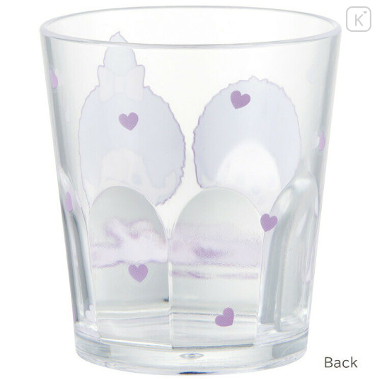 Japan Monchhichi Clear Acrylic Tumbler - Monchhichi-chan & Monchhichi-kun : Colors Purple - 2
