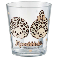 Japan Monchhichi Clear Acrylic Tumbler - Monchhichi-chan & Monchhichi-kun : Colors Leopard