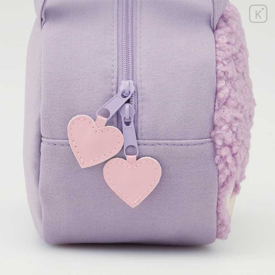 Japan Monchhichi Plush Die-Cut Mascot Handbag - Monchhichi-kun : Colors Purple Face - 2
