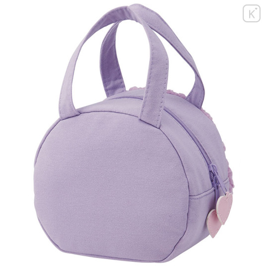 Japan Monchhichi Plush Die-Cut Mascot Handbag - Monchhichi-kun : Colors Purple Face - 3