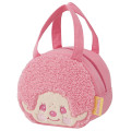 Japan Monchhichi Plush Die-Cut Mascot Handbag - Monchhichi-kun : Colors Pink Face - 1
