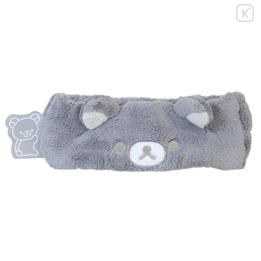 Japan San-X Mascot Spa Headband - Rilakkuma : Basic Rilakkuma Monochrome Grey - 1