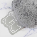 Japan San-X Mascot Spa Headband - Rilakkuma : Basic Rilakkuma Monochrome Grey - 3