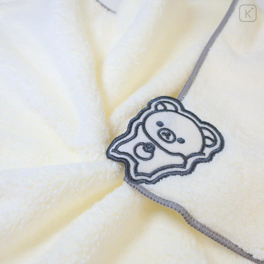 Japan San-X Hair Turban - Korilakkuma : Basic Rilakkuma Monochrome Microfiber White - 2
