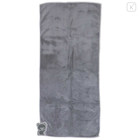 Japan San-X Hair Turban - Rilakkuma : Basic Rilakkuma Monochrome Microfiber Grey - 1